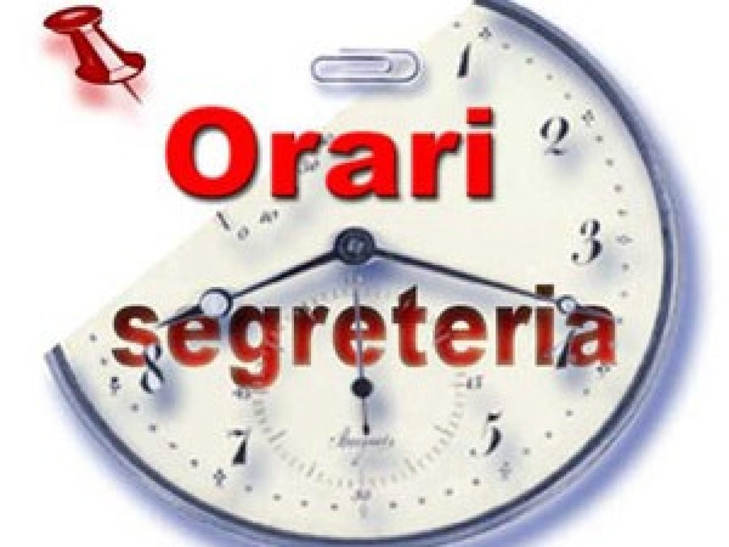 ORARIO UFFICI DI SEGRETERIA